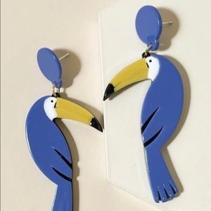 Toucan Drop Resin Earrings